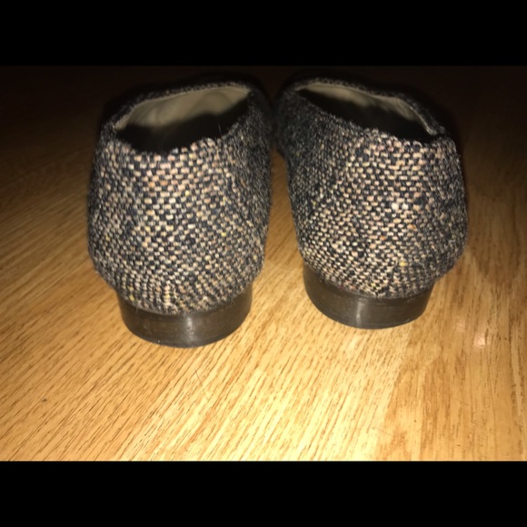 TALBOTS 5 Tweed Flats Brown Suede Toe Caps - Picture 6 of 8